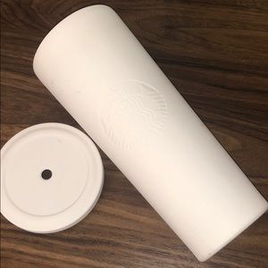 Matte white 24 oz Starbucks tumbler
